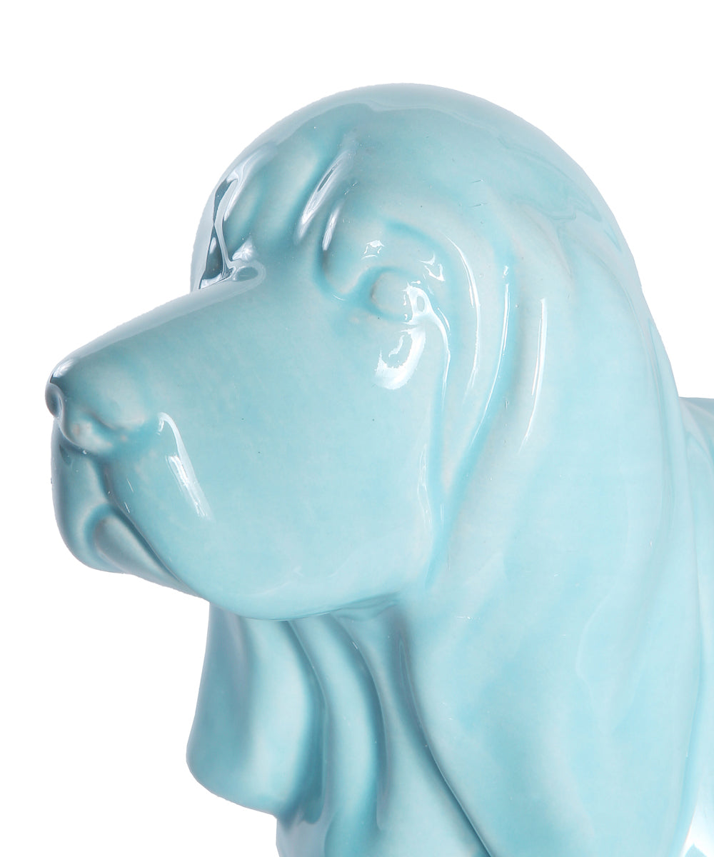Standing Basset Hound Ceramic Statue, Custom Pet Statue