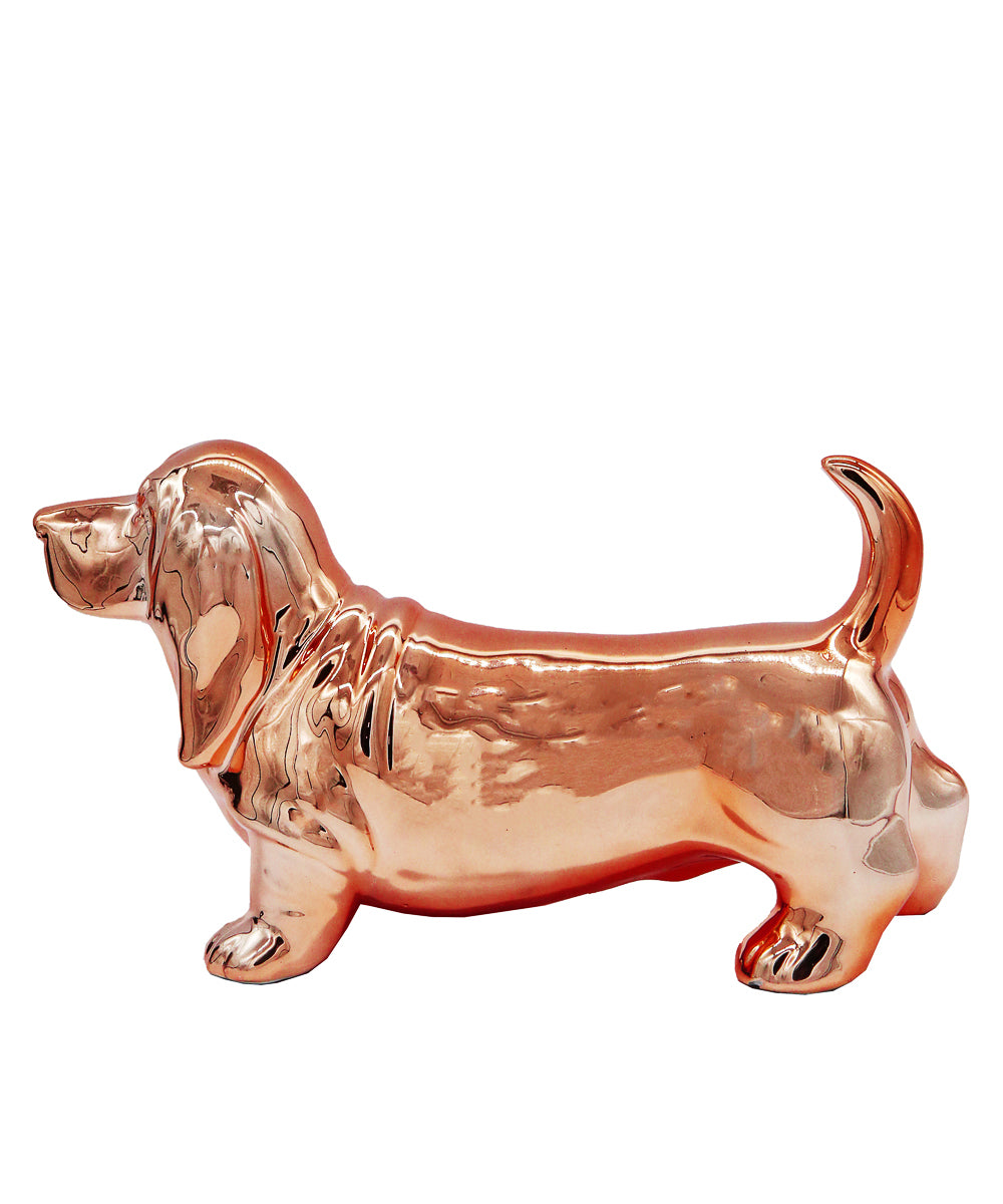 Standing Basset Hound Ceramic Statue, Custom Pet Statue