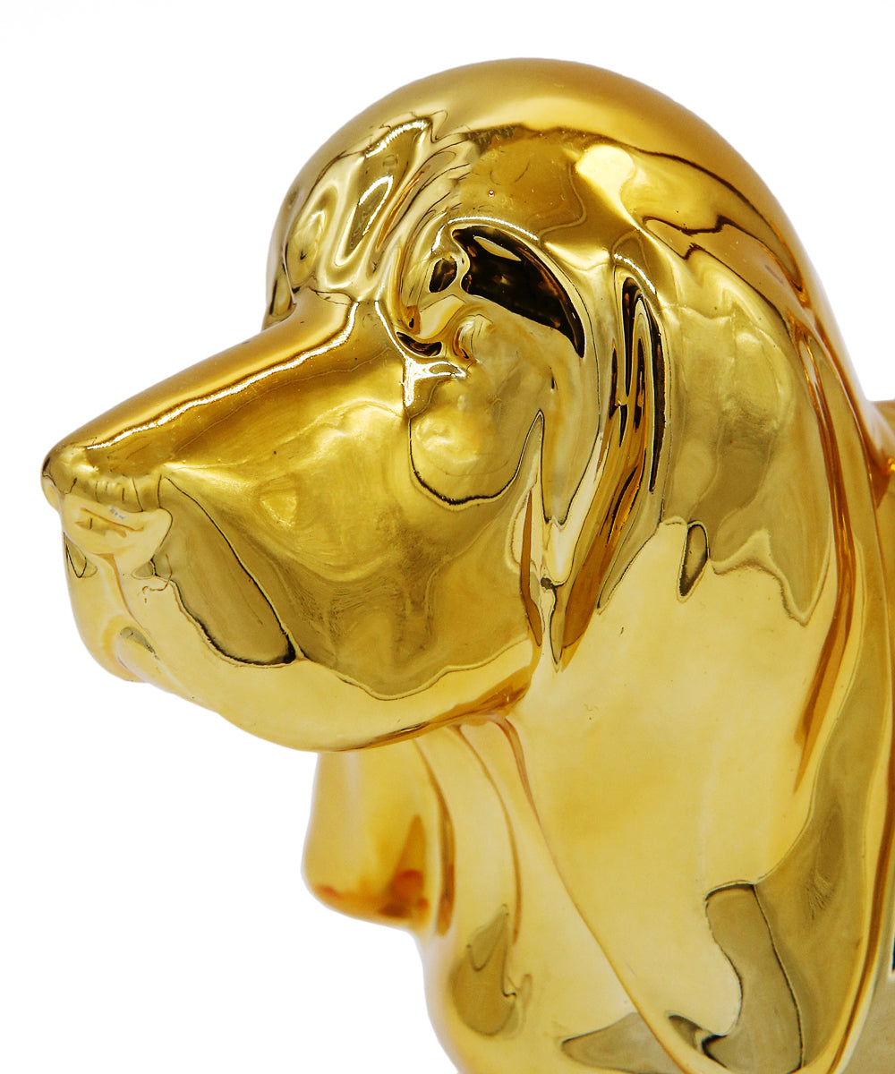 Standing Basset Hound Ceramic Statue, Custom Pet Statue