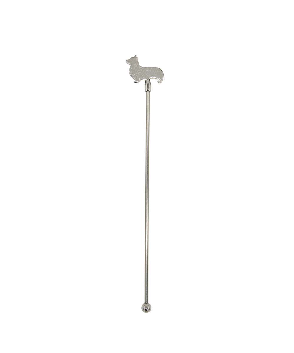 Silver Corgi Stir Stick