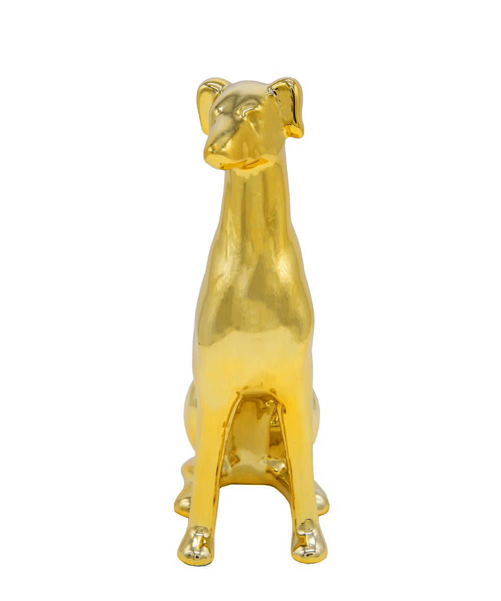 Sitting Greyhound Ceramic Pet Statue