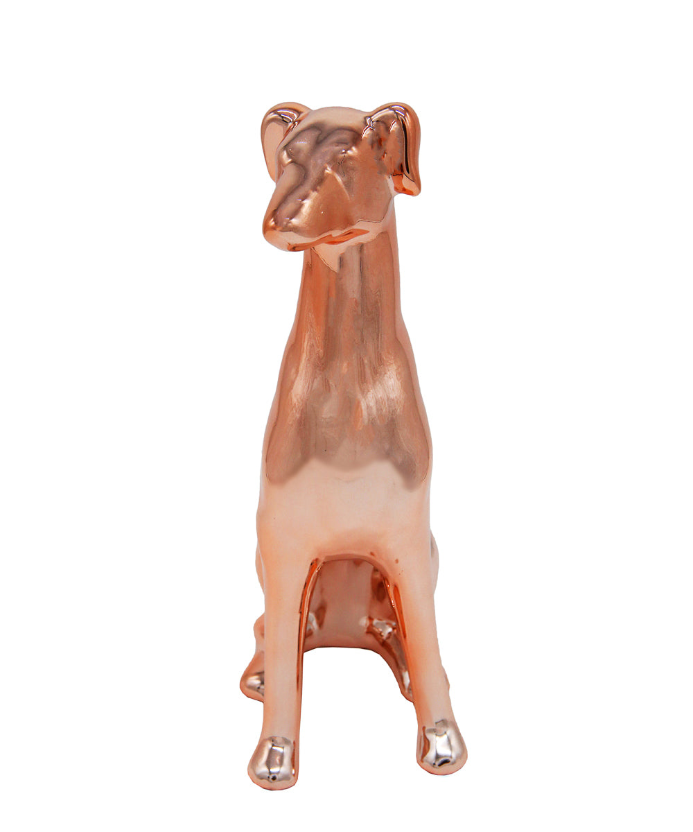 Sitting Greyhound Ceramic Pet Statue