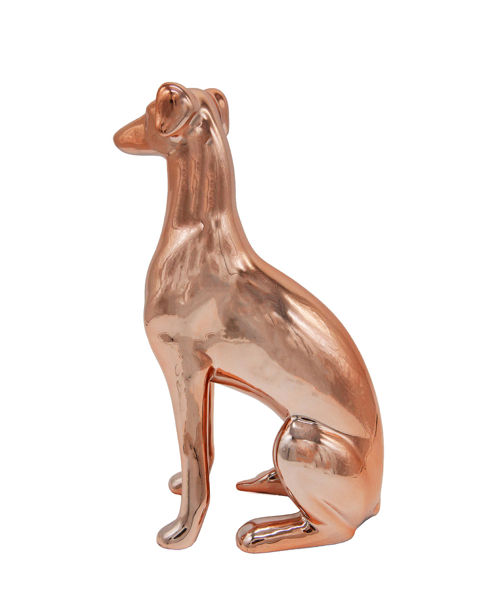 Sitting Greyhound Ceramic Pet Statue