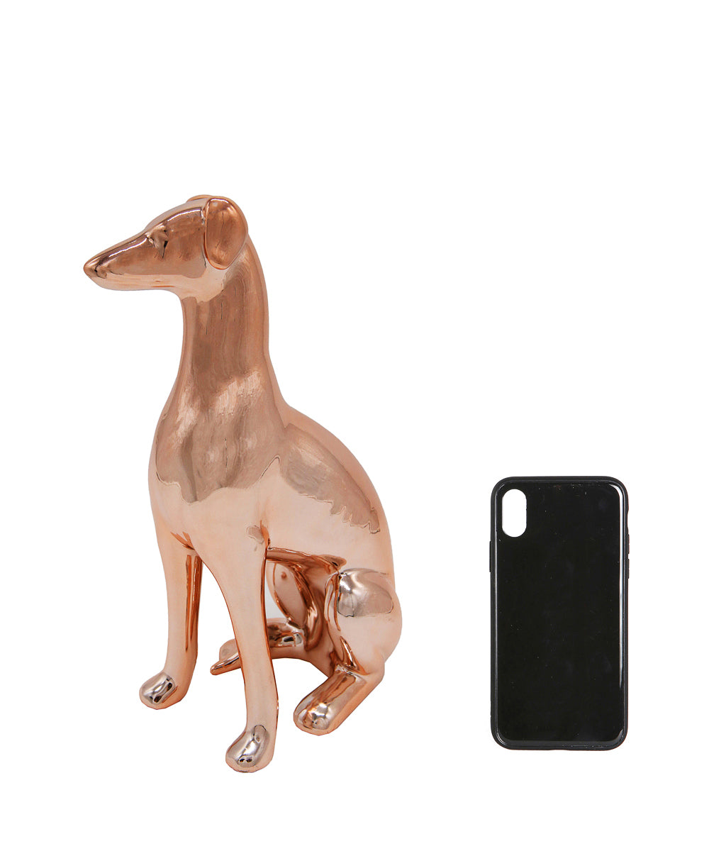 Sitting Greyhound Ceramic Pet Statue