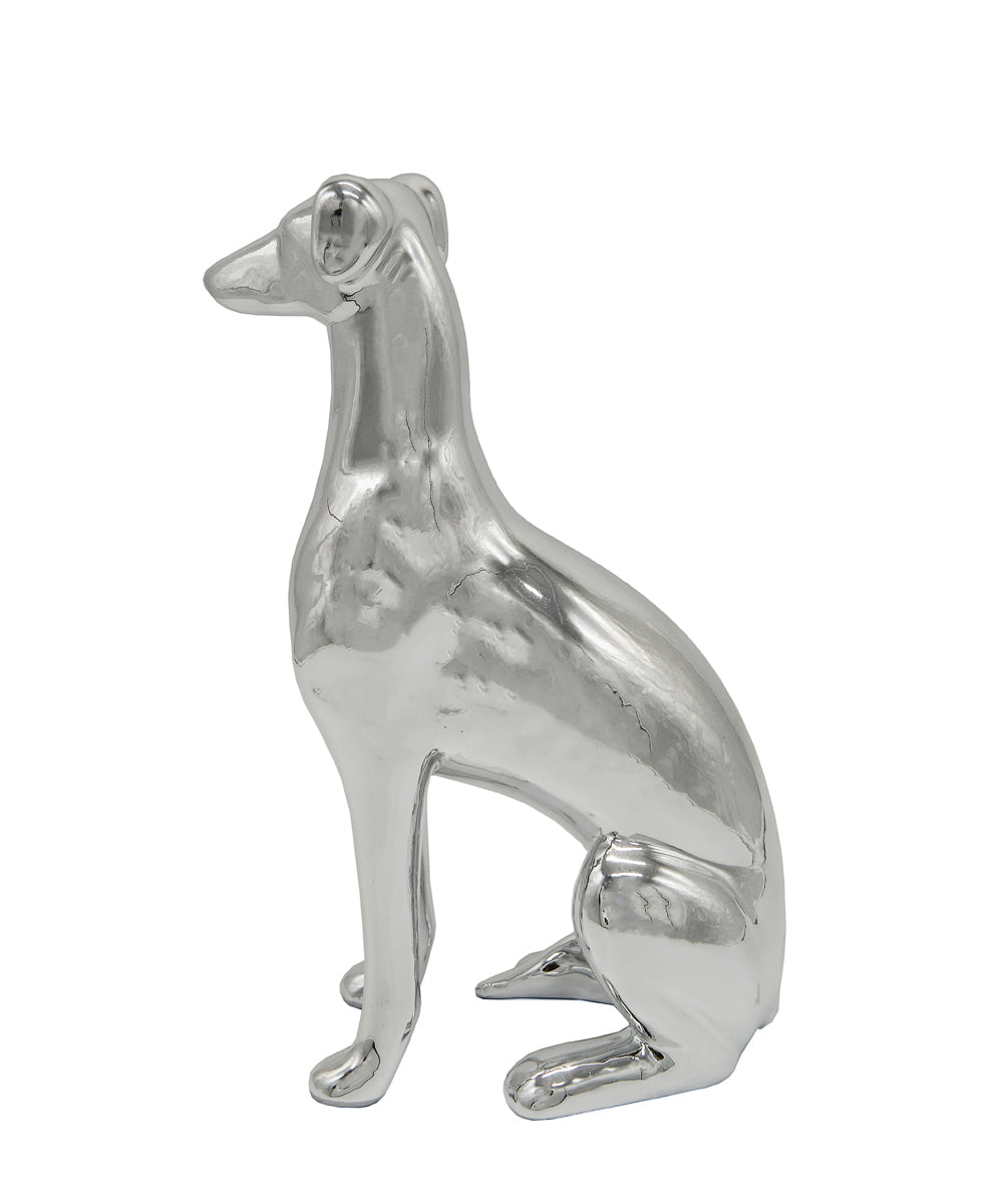 Sitting Greyhound Ceramic Pet Statue