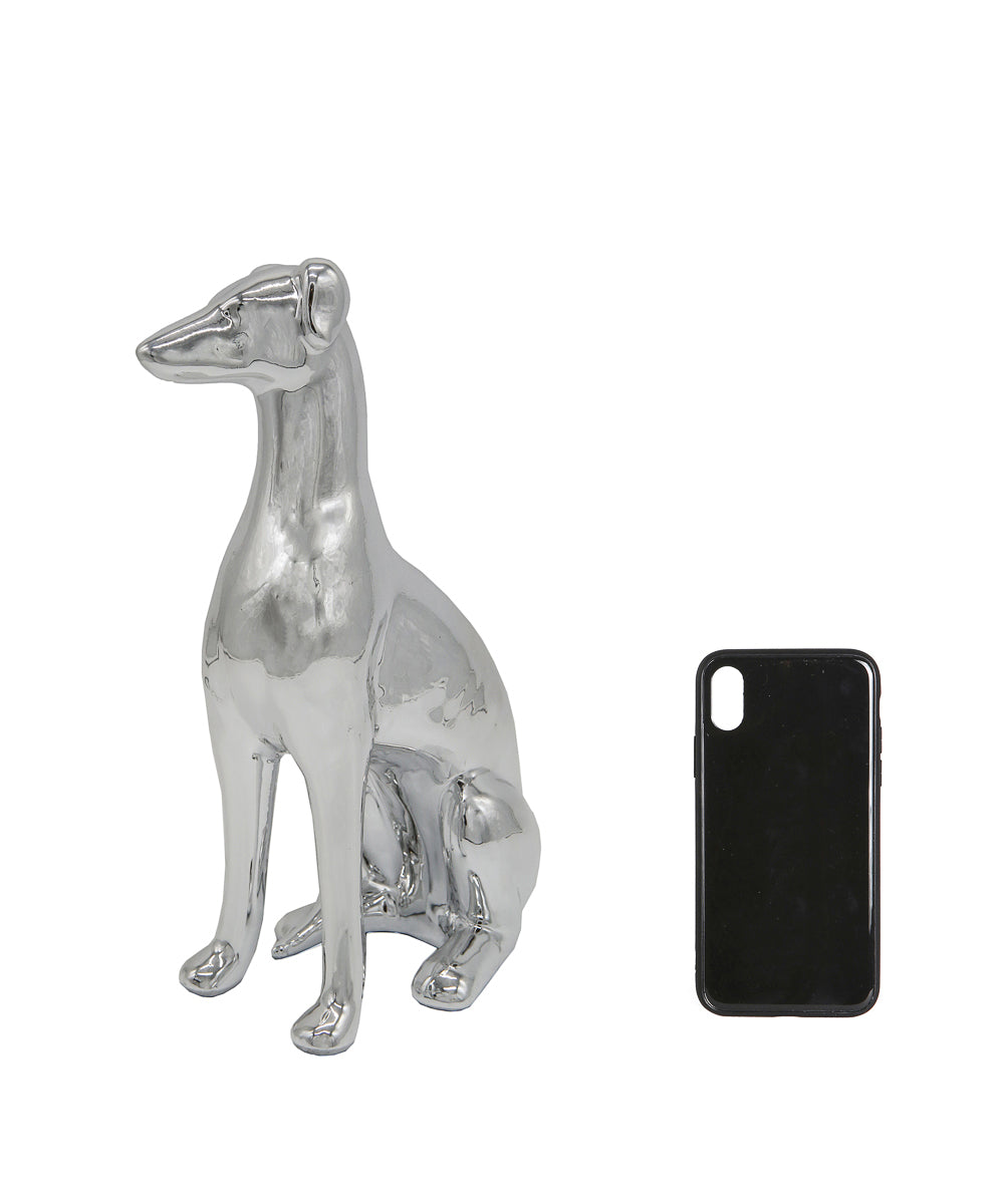 Sitting Greyhound Ceramic Pet Statue