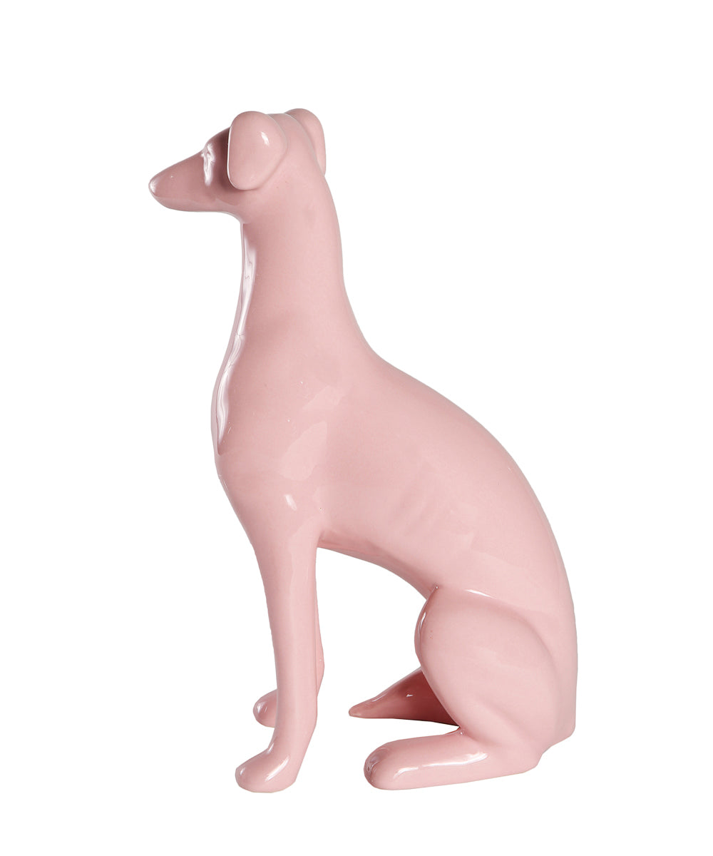 Sitting Greyhound Ceramic Pet Statue