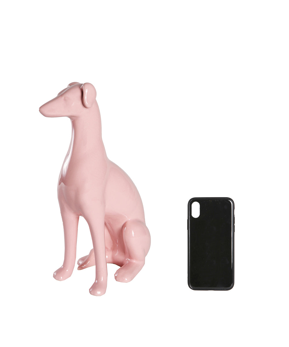 Sitting Greyhound Ceramic Pet Statue