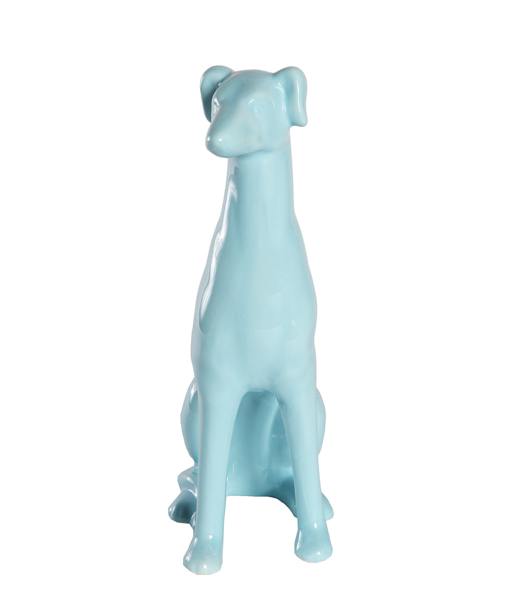 Sitting Greyhound Ceramic Pet Statue