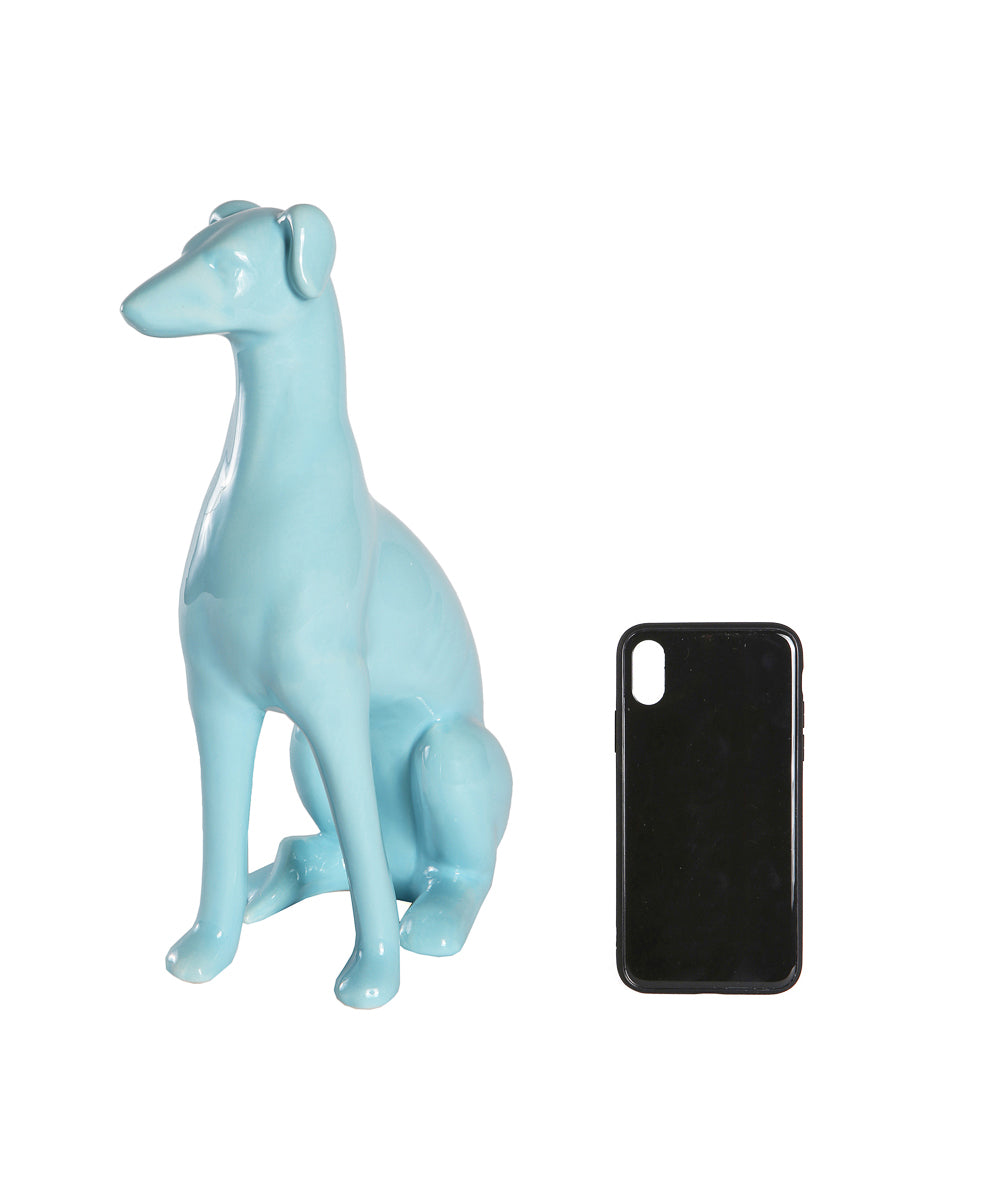 Sitting Greyhound Ceramic Pet Statue
