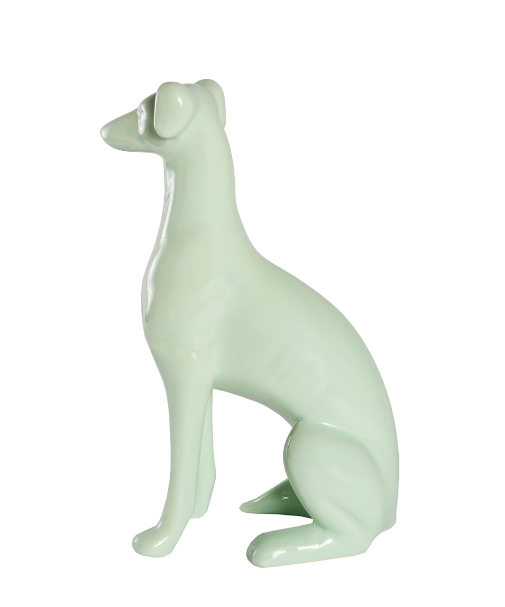 Sitting Greyhound Ceramic Pet Statue