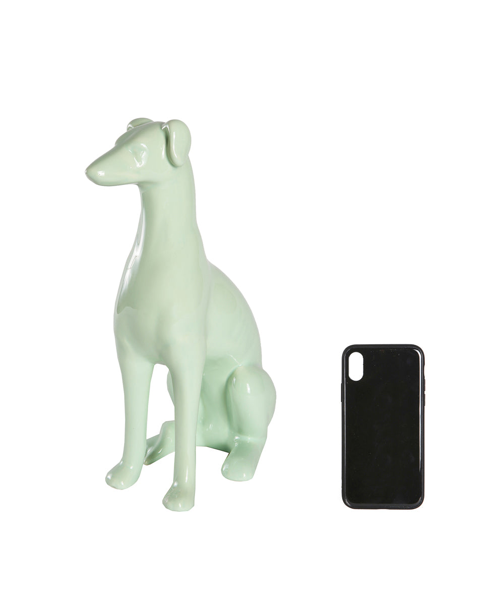 Sitting Greyhound Ceramic Pet Statue