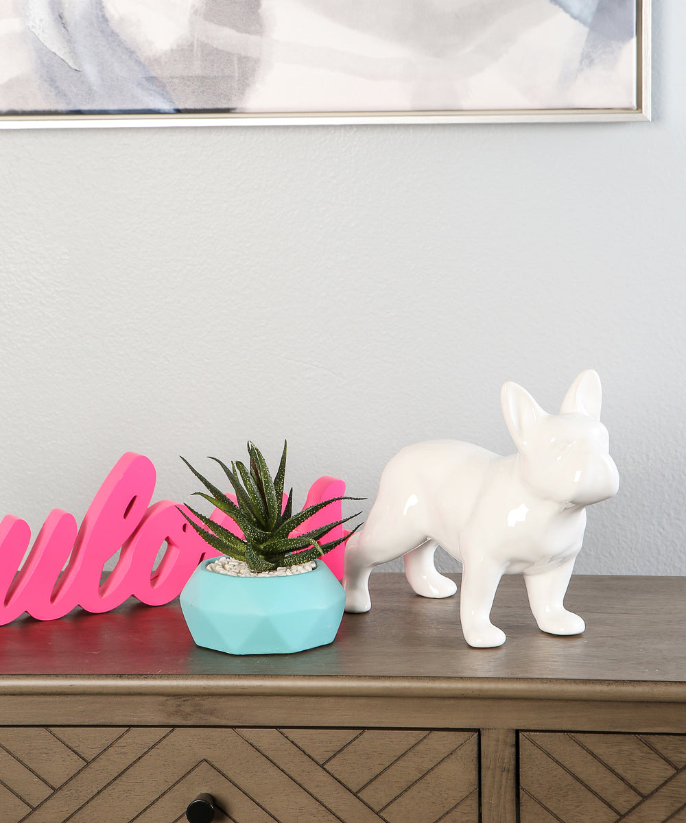 Standing French Bulldog Ceramic Pet Statue