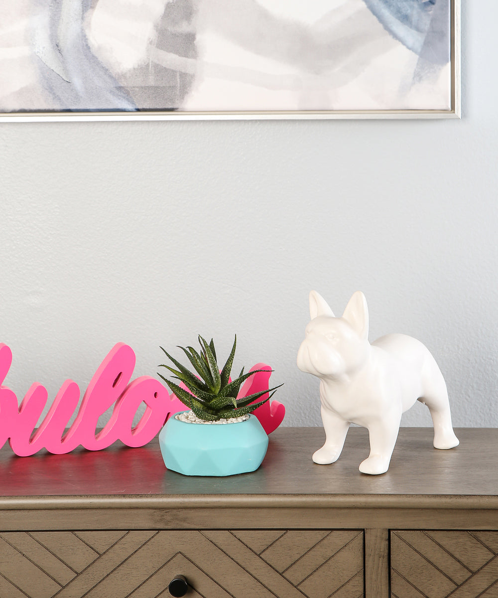 Standing French Bulldog Ceramic Statue