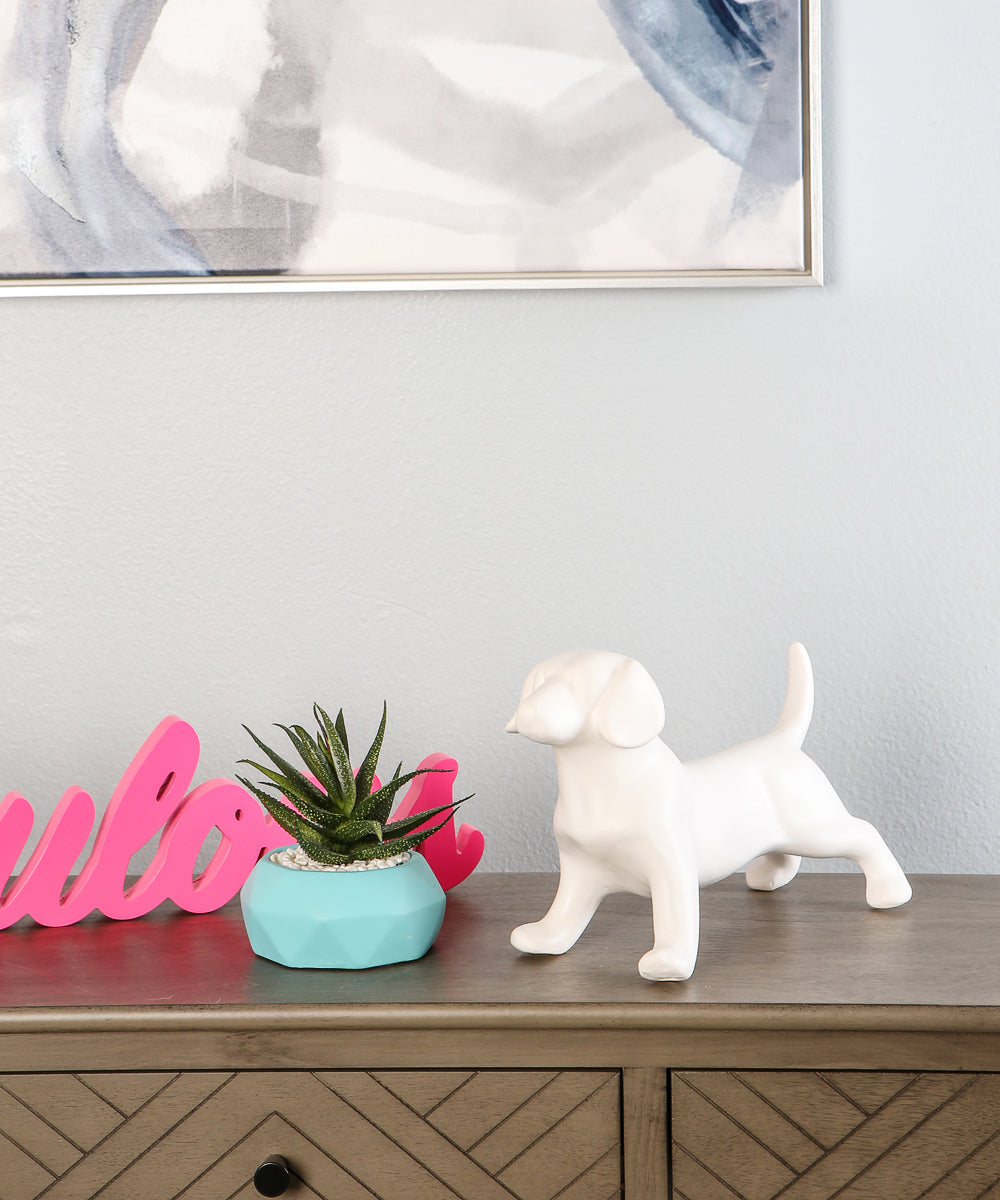 Standing Beagle Ceramic Statue, Custom Pet Statue