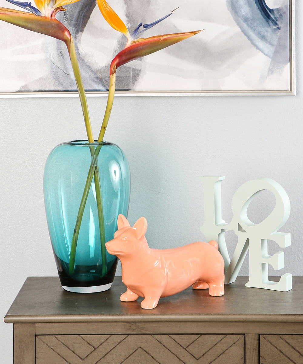 Standing Corgi Ceramic Pet Statue