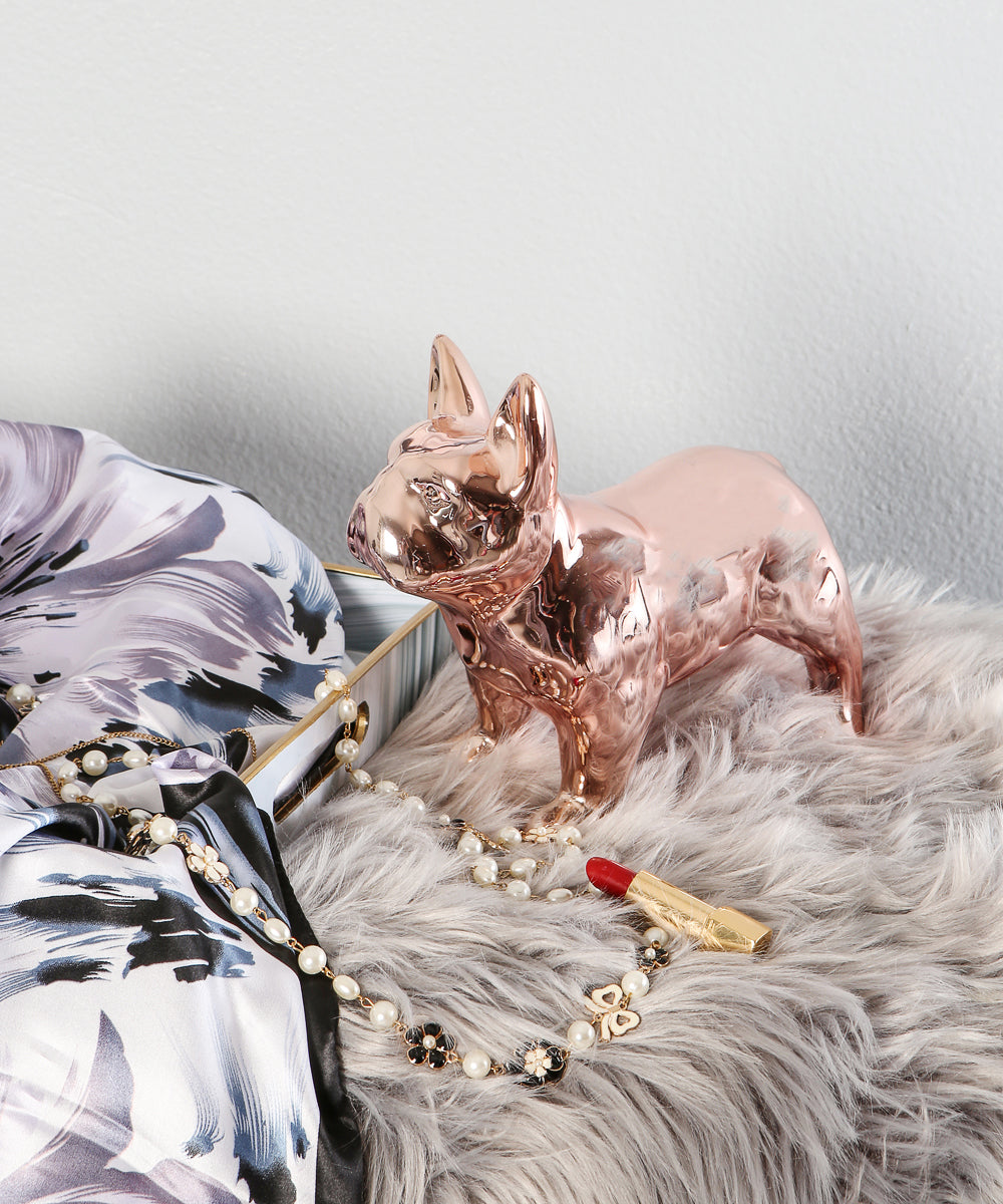 Standing French Bulldog Ceramic Pet Statue