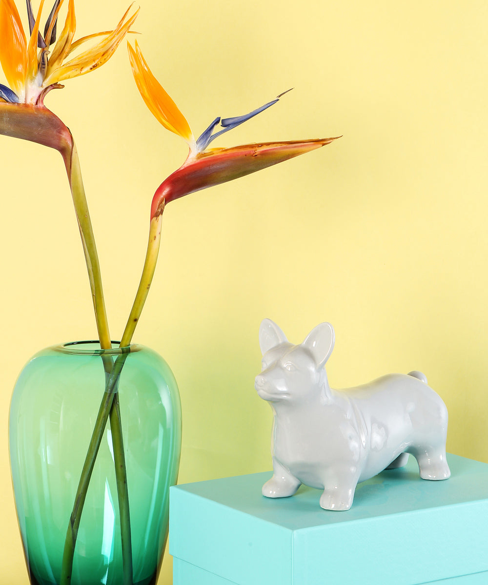 Standing Corgi Ceramic Pet Statue