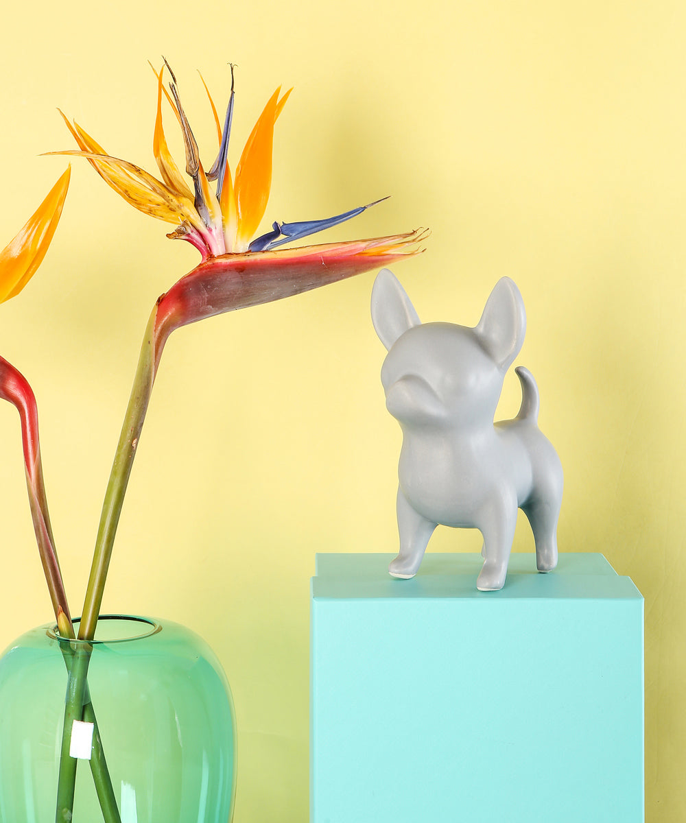 Standing Chihuahua Ceramic Statue