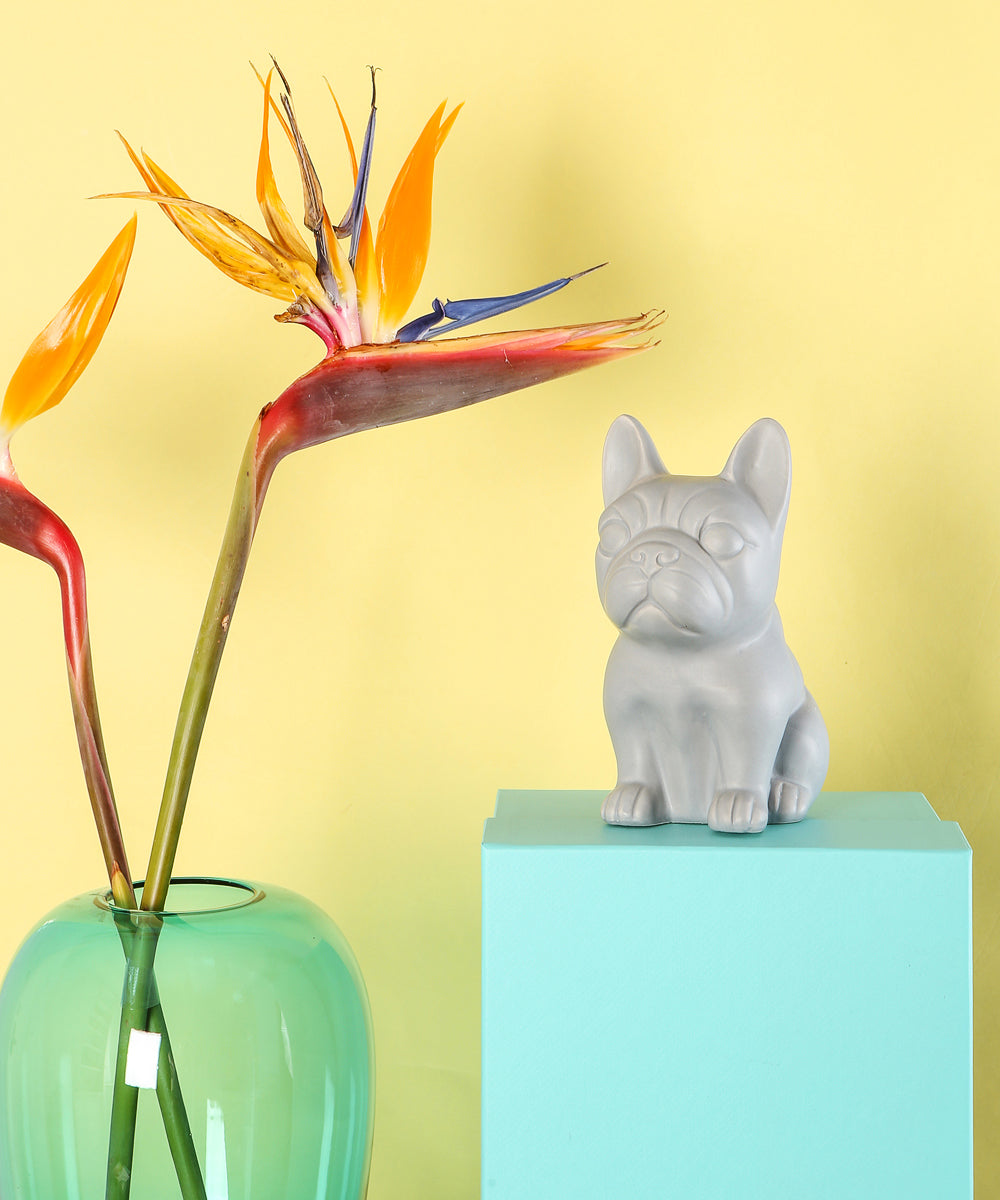 Sitting French Bulldog Ceramic Statue