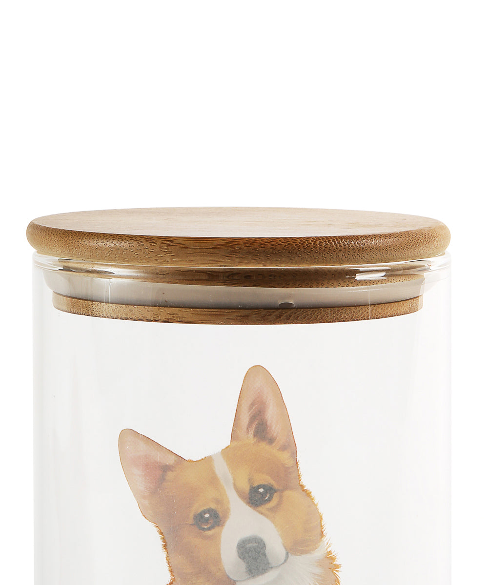 Corgi Air-tight Treat/Food Container close up of lid