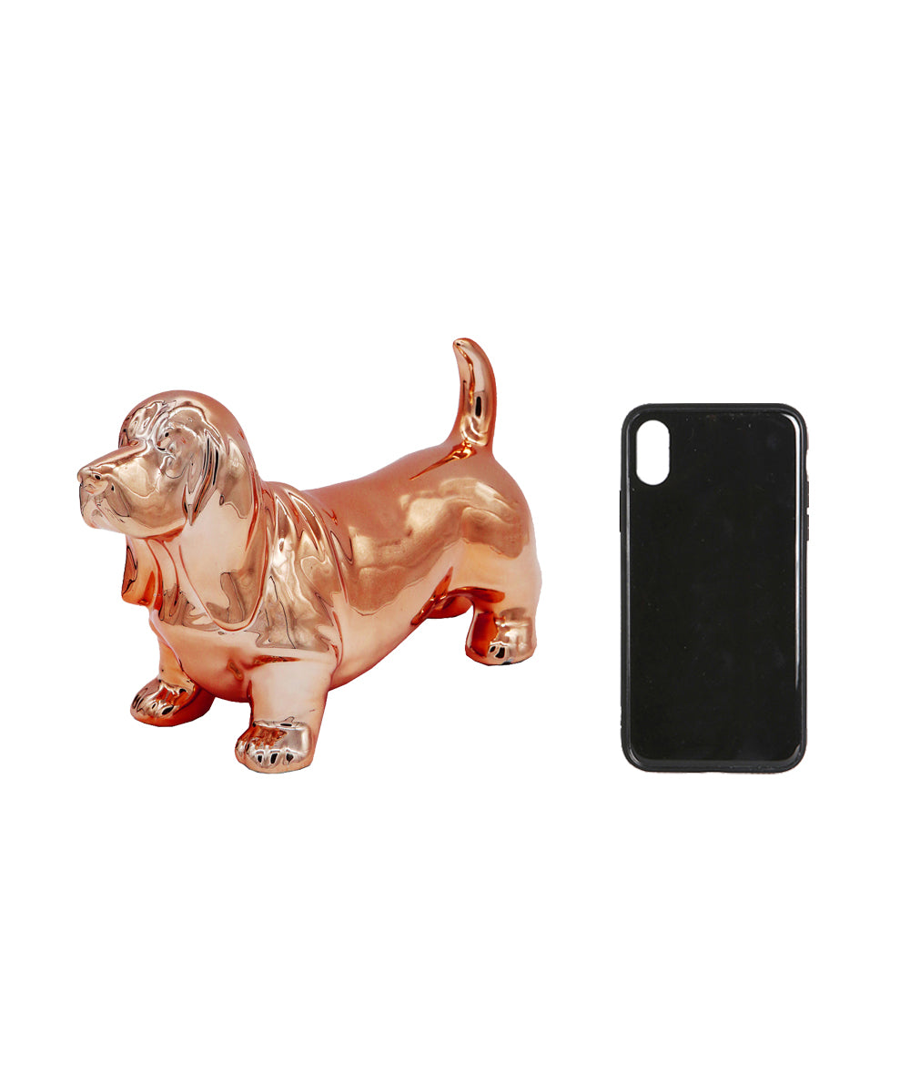 Standing Basset Hound Ceramic Statue, Custom Pet Statue