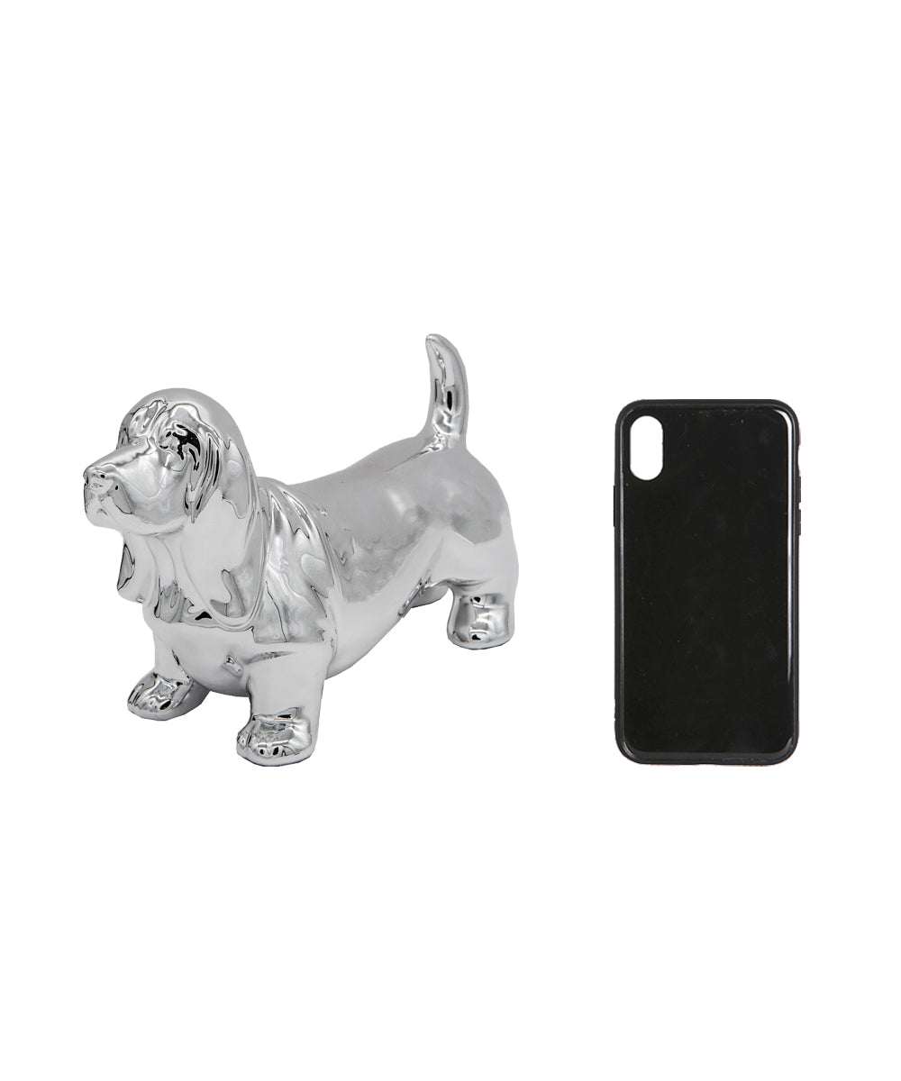 Standing Basset Hound Ceramic Statue, Custom Pet Statue