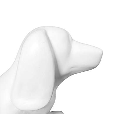 Standing Basset Hound Ceramic Statue