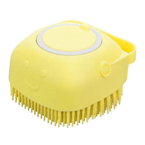 1 Piece 2 In 1 Pet Silicone Bath Brush, Pet Bath Soap Dispenser Massage Brush, Shampoo Dispensing Brush with Soft Bristles for Dogs and Cats, Pets Shower Massage Brush, Dog Cat Bath Massaging Comb, Shower Gel Dispenser Comb