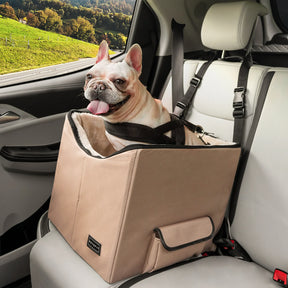 [PETSFIT]-Dog Car Seat Pet Travel Car Booster Seat with Safety Belt