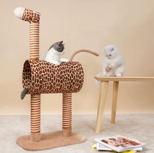 【ZEZE】Giraffe Cat Tree with Cat tunnel and Scratcher