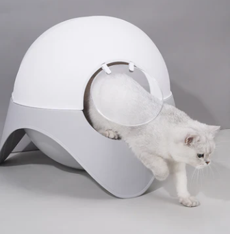【ZEZE】Space Capsule Cat Litter Box