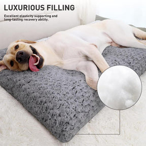 1 Piece Washable Dog Bed, Plush Pet Bed, Non-slip Pet Sleeping Mat For Large, Medium Dogs