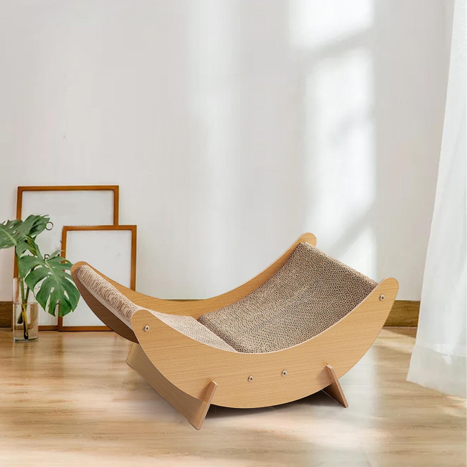 1 Piece Creative Moon Shape Wear-resistant Corrugated Paper Scratching Post, Multifunctional Sofa Cat Nest For Rest