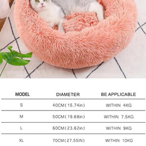 1 Piece Round Shaped Plush Pet Bed, Pet Nest For Cats and Dogs To Sleep in Autumn and Winter