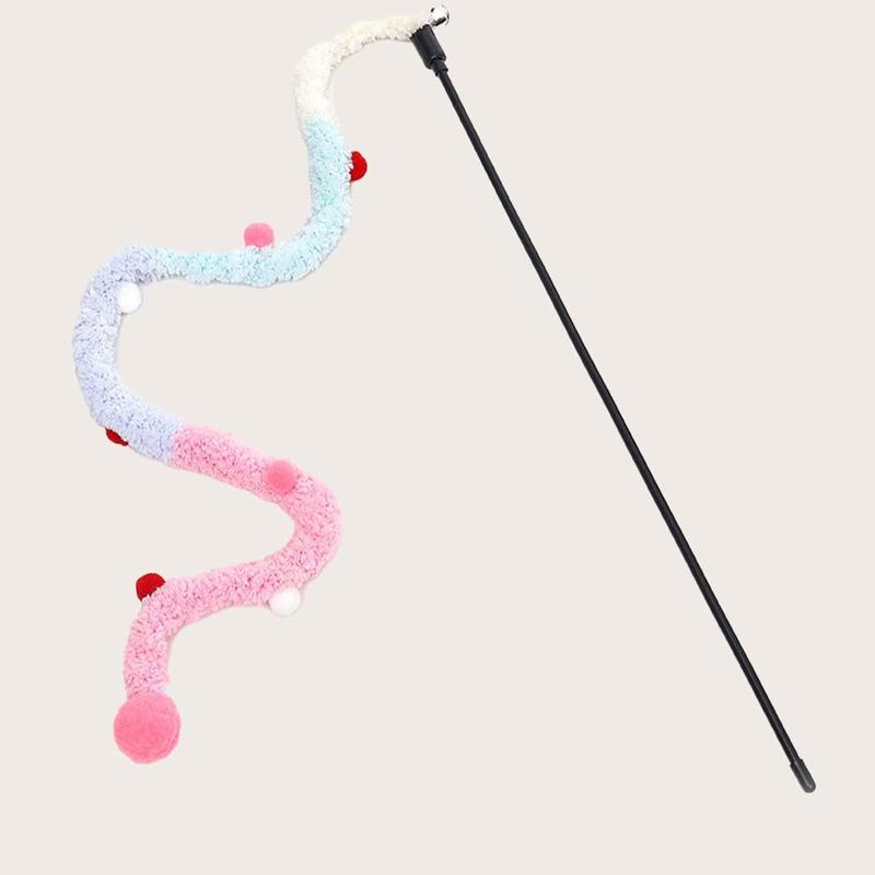 1 Piece Cat Teaser Toy, Colorful Cat Teaser Wand, Interactive Cat Teaser Toy For Cats Dogs Kittens