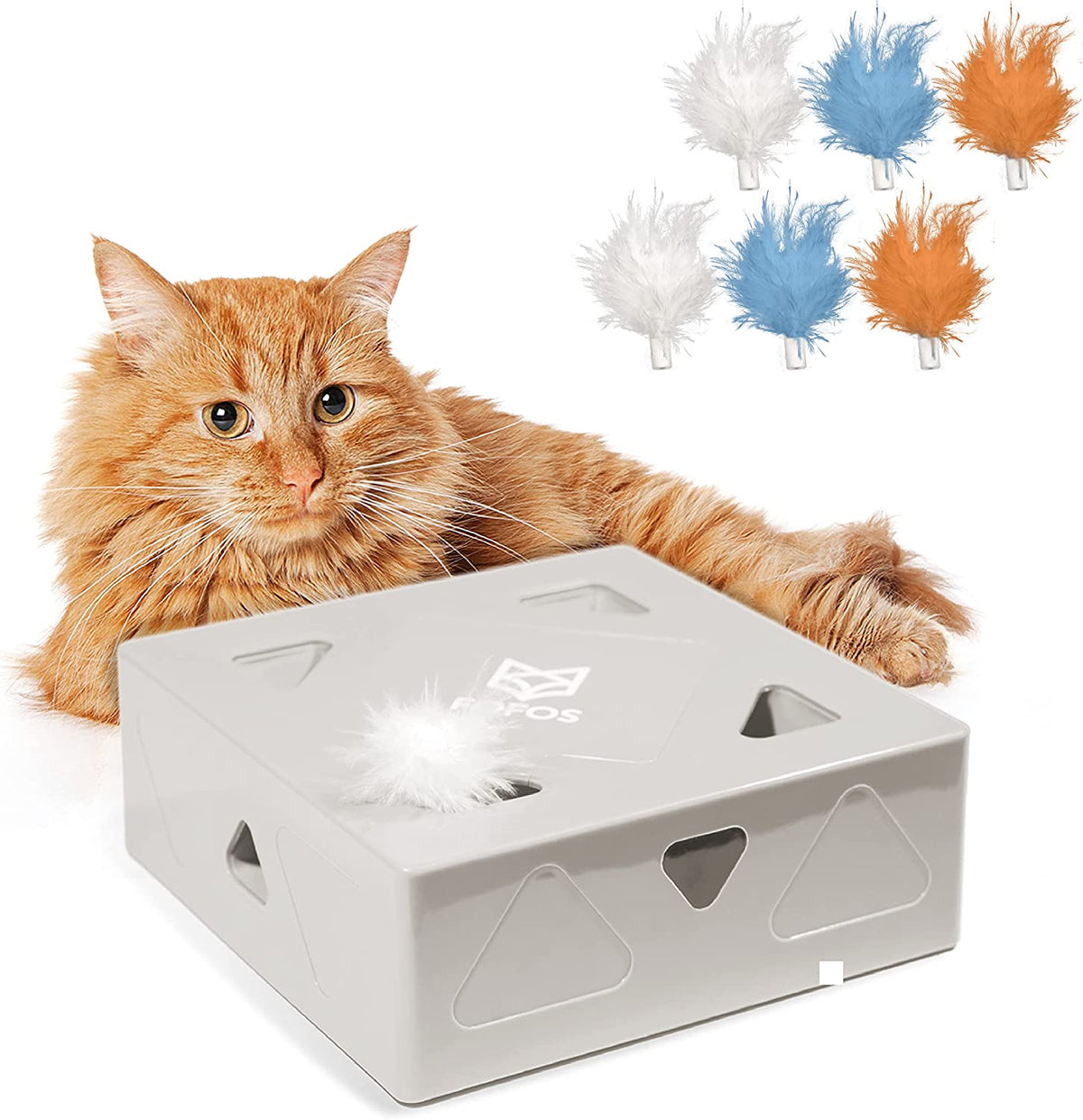 [FOFOS]-ErratiCat Interactive PIR Toy-White USB Rechargeable