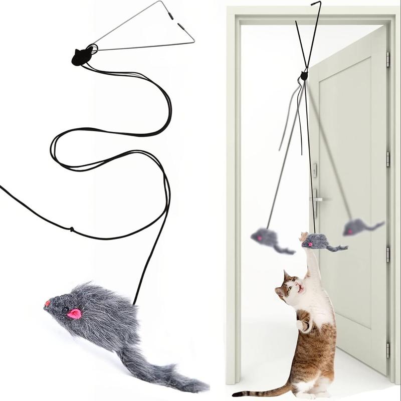 1 Piece Cat Teaser Toy, Mouse Design Hanging Door Toy, Interactive Pet Toy For Indoor Cats
