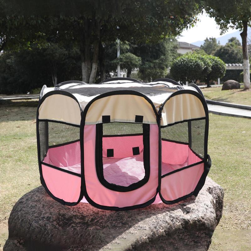 1 Piece Pet Octagonal Cage, Outdoor Portable Foldable Puppy Kitten Playpen, Breathable Indoor/outdoor Use Pet Kennel