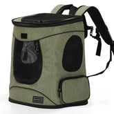 [Petsfit]-Soft Pet Backpack Carrier for Hiking (Green)
