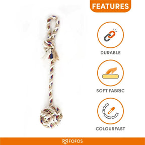 【FOFOS】- Flossy Rope Toy With Ball