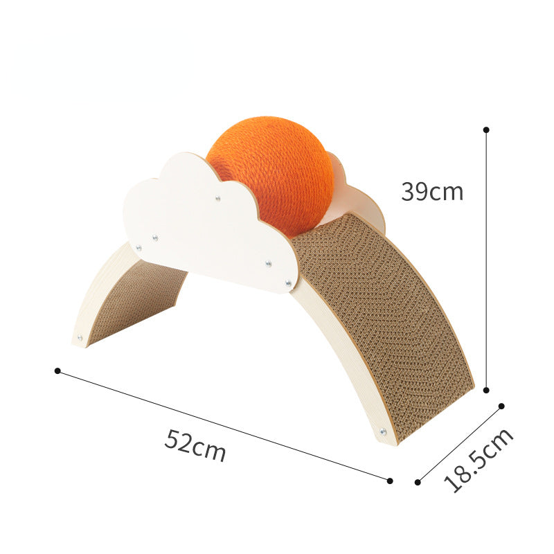 1 Piece Cat Scratcher Toy, Arch Bridge & Ball Teaser Toy, Arch Bridge Cat Grip Plate, Boredom Relief Cat Toy For Cats