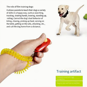 1 Piece Dog Training Dog Training Clicker with Wrist String, Effective Sounding Training Tool Communication Helpers, Universal Pets Behavior Training and Correcting Supplies for Dogs Cats Birds Horses
