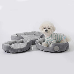 1 Piece Plush Pet Bed, Solid Color Soft Sleeping Nest For Small Dog & Cat