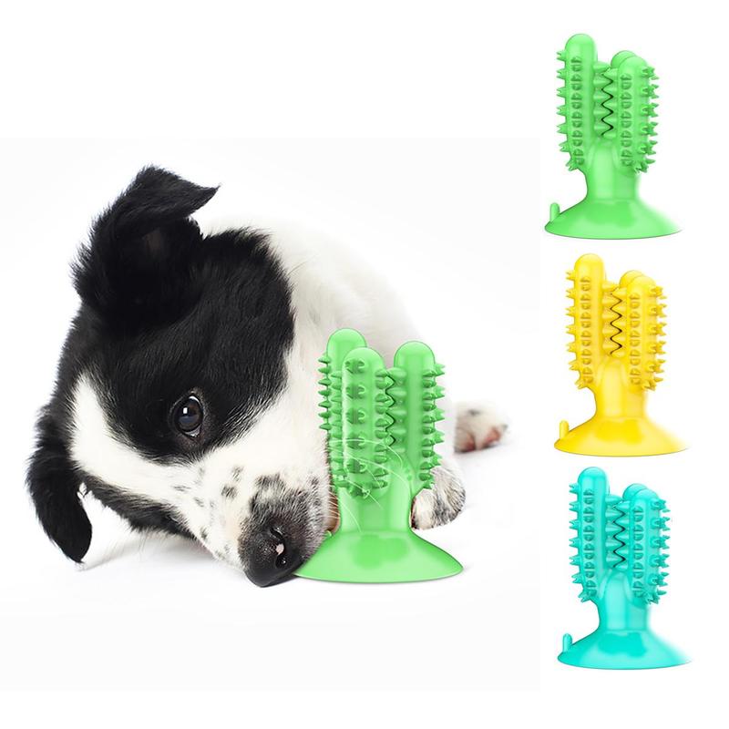 1 Piece Dog Chew Toys for Aggressive Chewers, Durable Rubber Cactus Tough Toys for Training and Cleaning Teeth, Interactive Dog Toys for Small/Medium/Large Dog