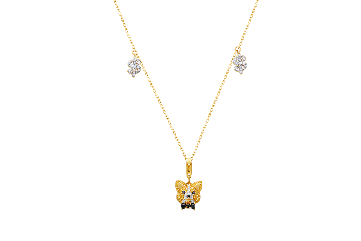 ZIGGY Silver Necklace with G18K Gold Plating - NAYOTHECORGI