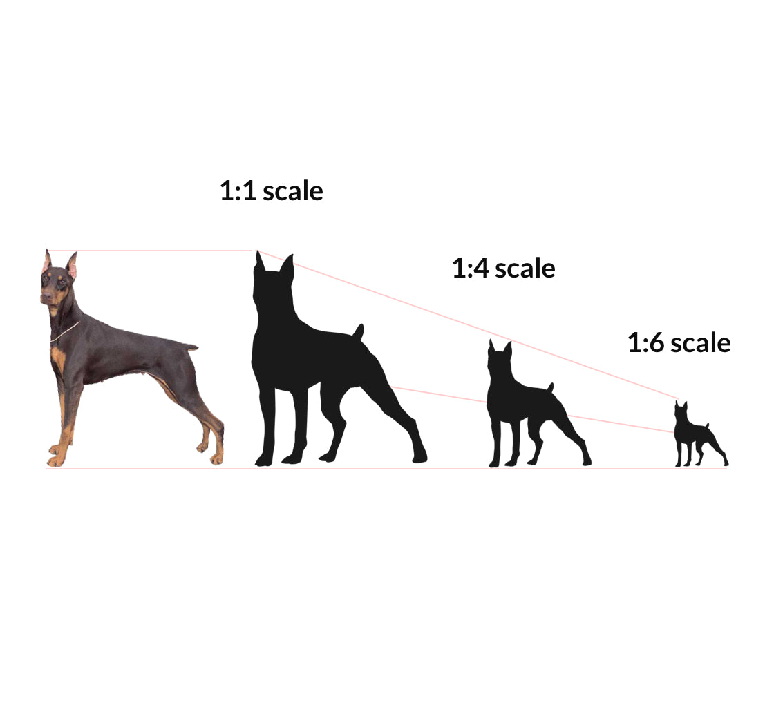 Statue size chart