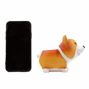 Corgi Small Plant Pot - Flower on back next to phone for size comparison