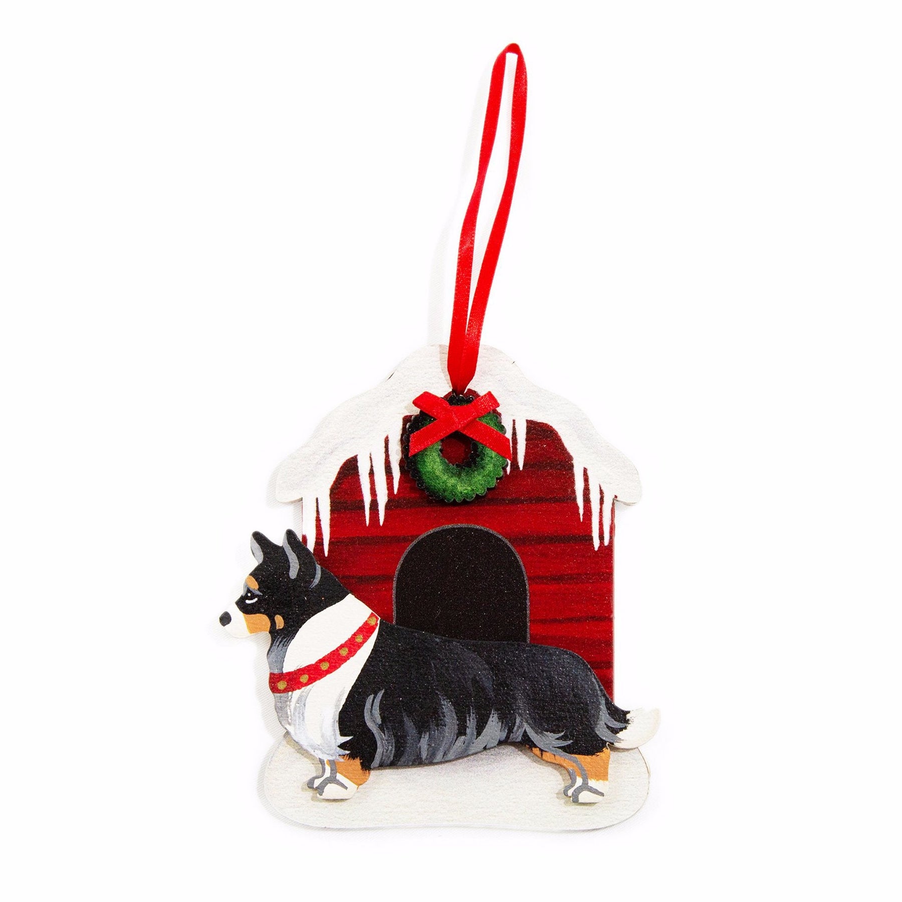 Christmas Snowy Dog House Dog Breed Ornament BY Dandy Design - NAYOTHECORGI