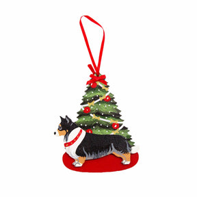 Christmas Holiday Pine Tree Dog Breed Ornament BY Dandy Design - NAYOTHECORGI